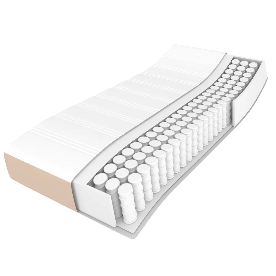 Matelas de lit à ressorts ensachés fermeté moyenne Cappuccino 80x200x20 cm - 8