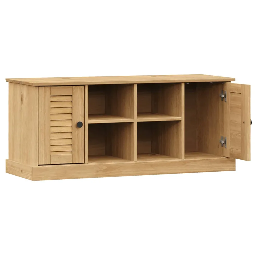 Banc à chaussures VIGO 106x35x45 cm bois massif de pin - 5