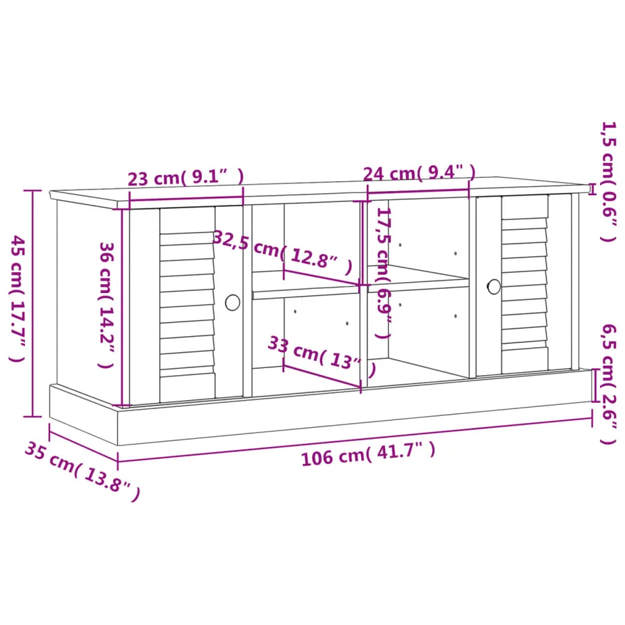 Banc à chaussures VIGO 106x35x45 cm bois massif de pin - 9