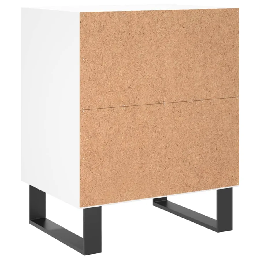 Tables de chevet 2 pcs blanc 40x30x50 cm bois d'ingénierie - 7
