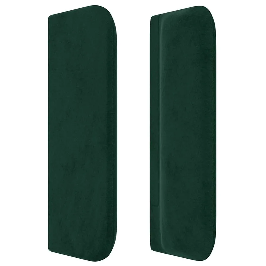 Tête de lit avec oreilles Vert foncé 103x16x78/88 cm Velours - 5