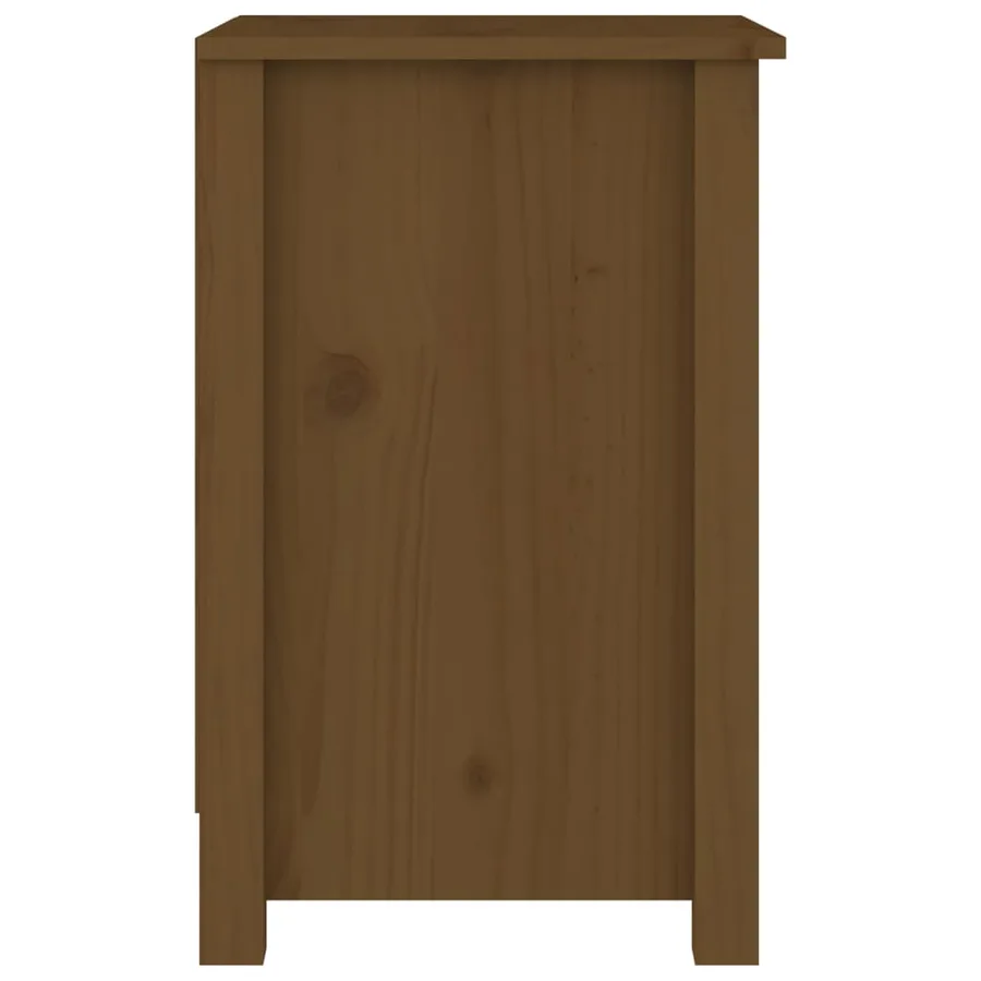 Tables de chevet 2 pcs Marron miel 40x35x55 cm Bois pin massif - 5