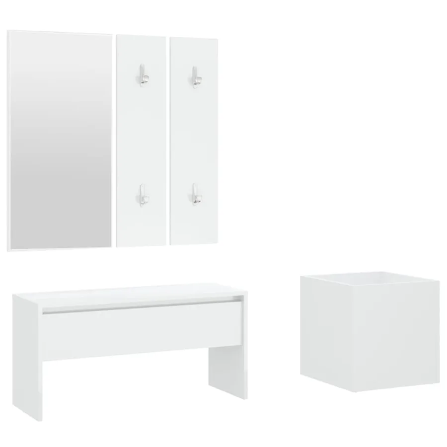 Ensemble de meubles de couloir Blanc Bois d'ingénierie - 2