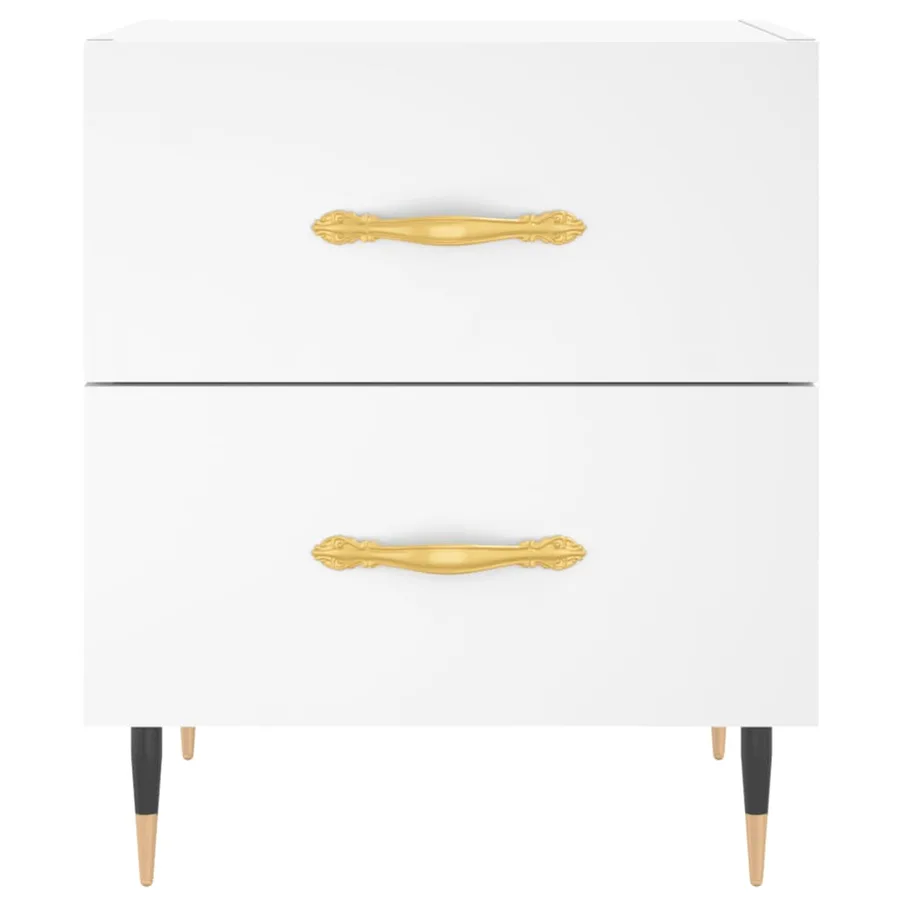 Tables de chevet 2 pcs blanc 40x35x47,5 cm bois d’ingénierie - 6