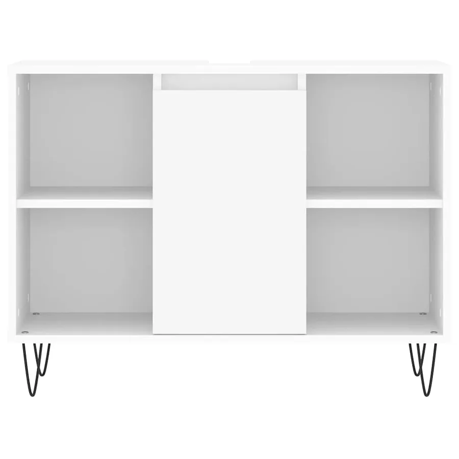 Armoire de salle de bain blanc 80x33x60 cm bois d'ingénierie - 5