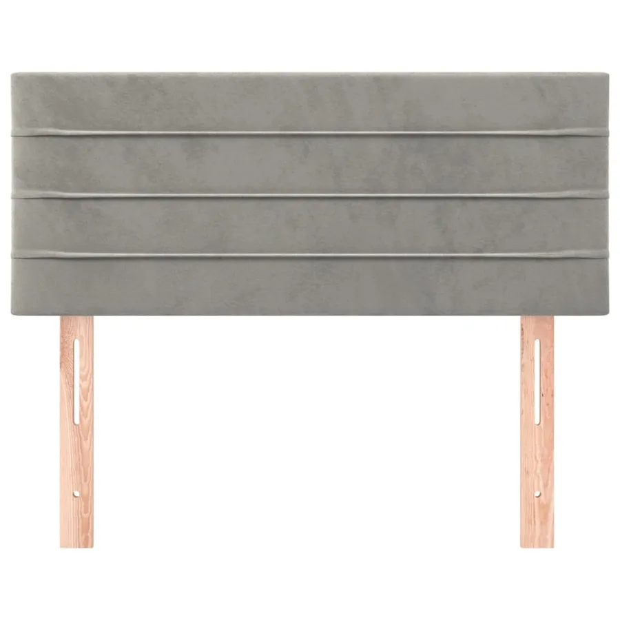 Tête de lit Gris clair 90x5x78/88 cm Velours - 3
