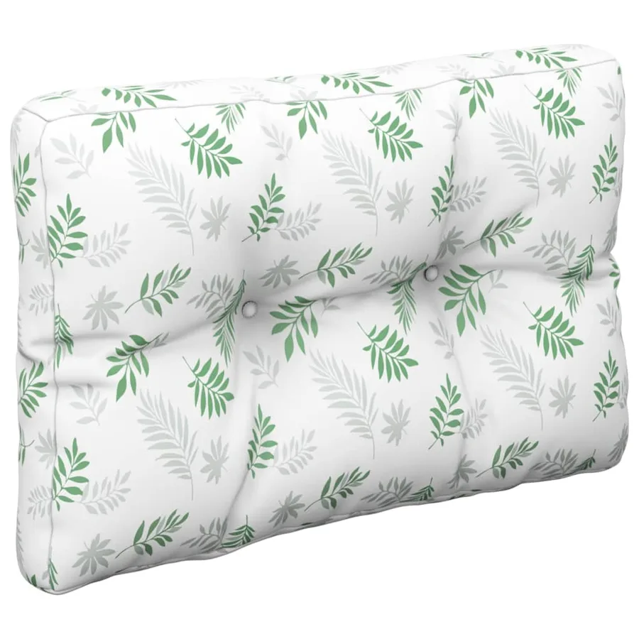 Coussin de palette motif de feuilles 50x40x12 cm tissu - 4