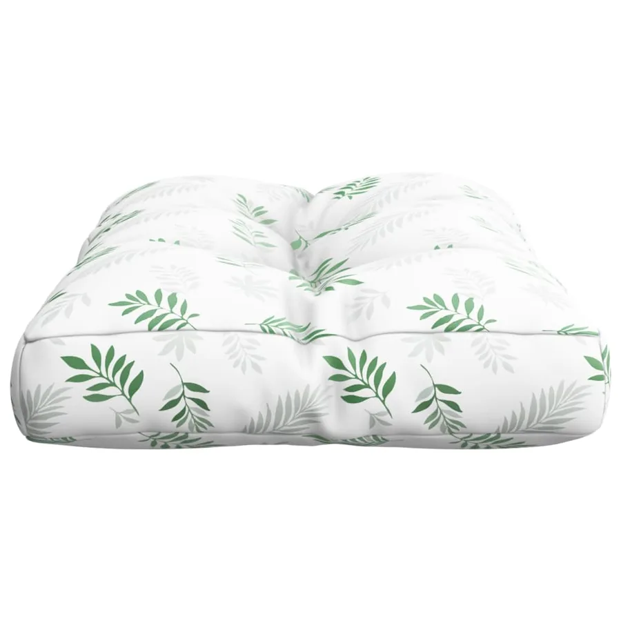 Coussin de palette motif de feuilles 50x40x12 cm tissu - 6