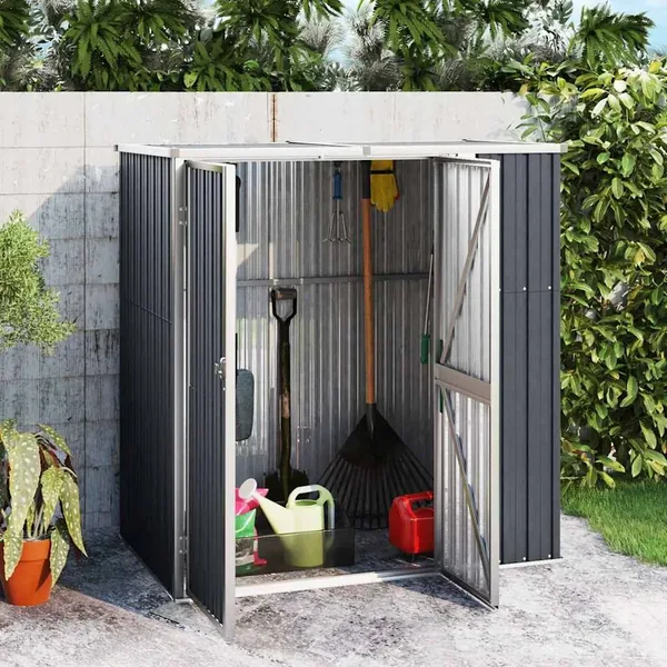Abri à outils de jardin anthracite 161x89x161cm Métal galvanisé