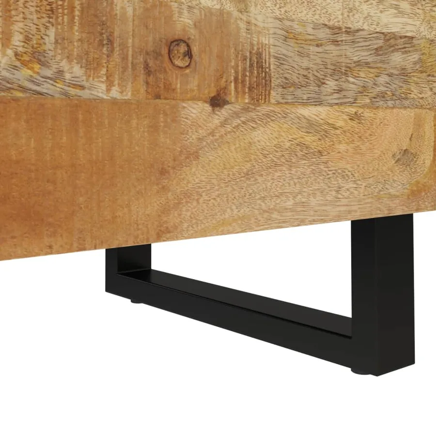 Tables de chevet 2 pcs 40x33x46 cm Bois de manguier solide - 6