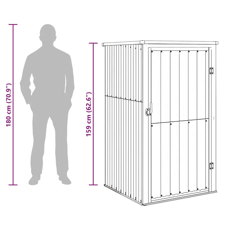 Abri à outils de jardin anthracite 88x89x161 cm acier galvanisé - 10