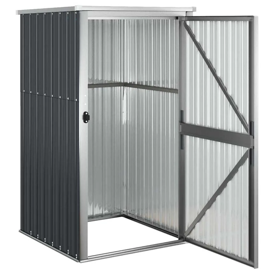 Abri à outils de jardin anthracite 88x89x161 cm acier galvanisé - 4