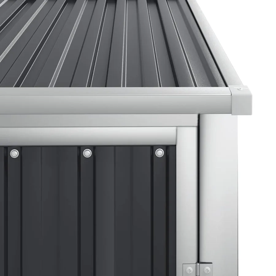 Abri à outils de jardin anthracite 88x89x161 cm acier galvanisé - 7