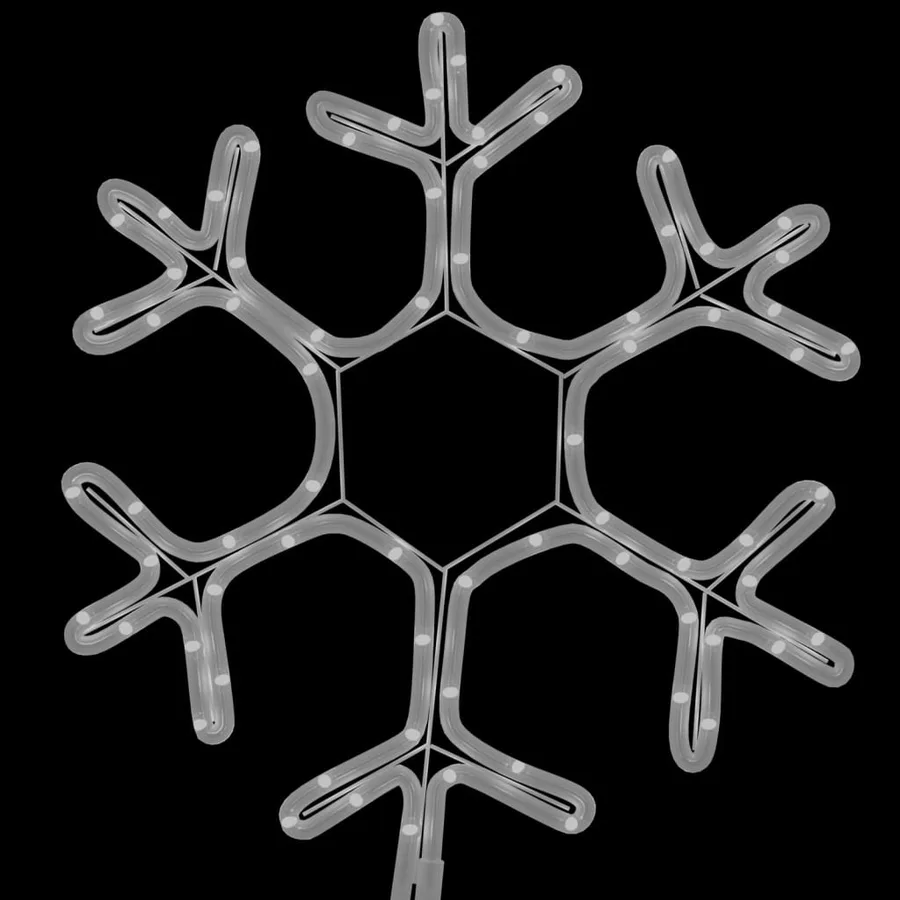 Flocons de neige de Noël avec LED 3 pcs Blanc chaud 38x37 cm - 6