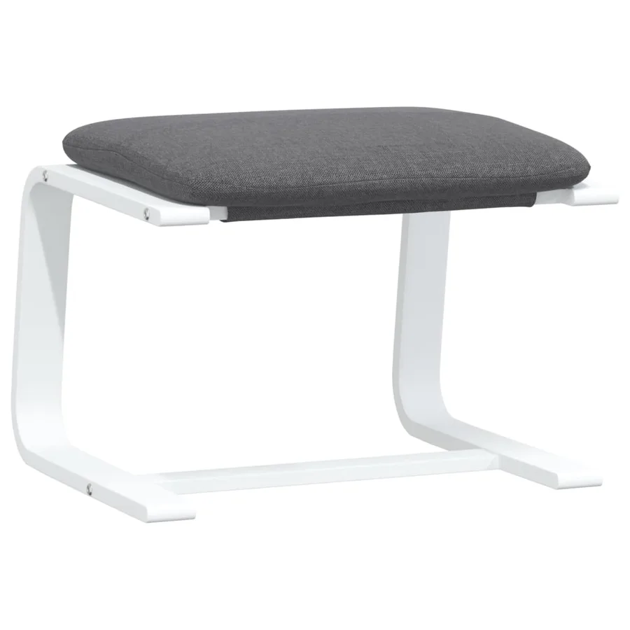 Repose-pied Gris foncé 51x41x40 cm Tissu - 2