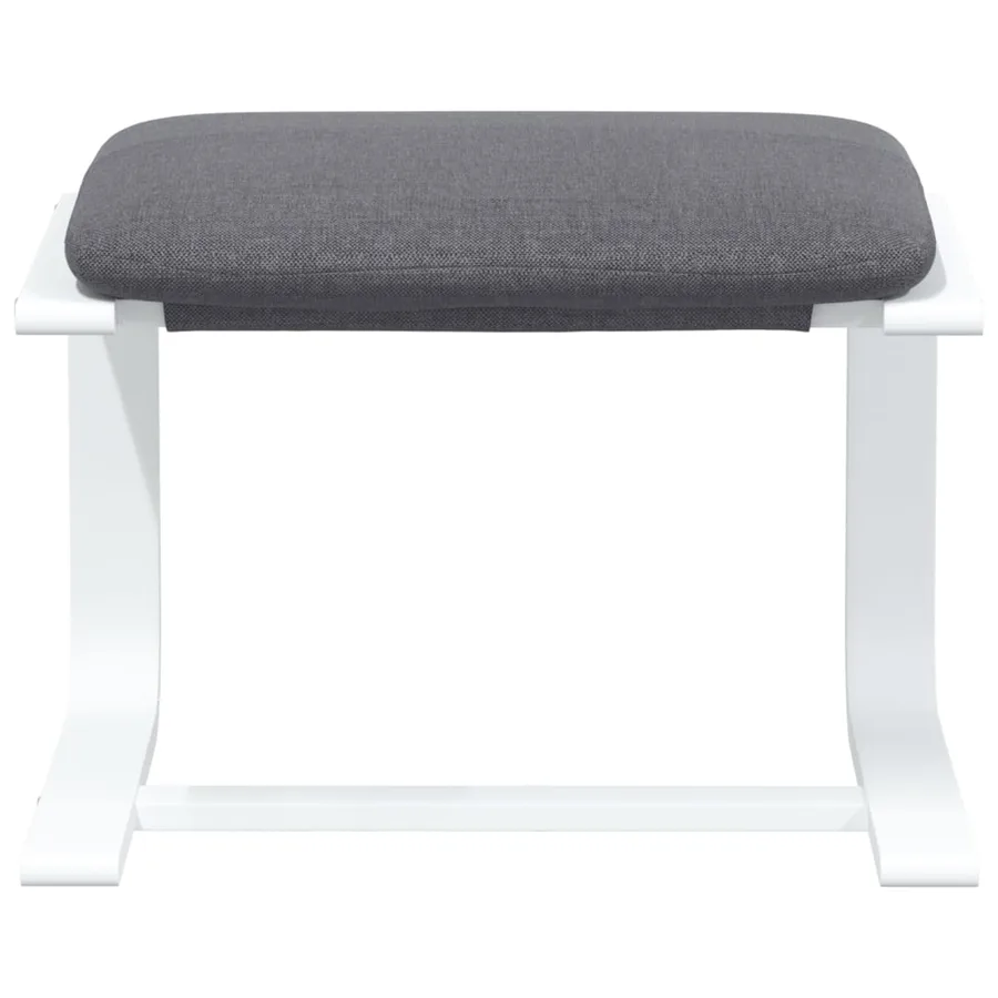 Repose-pied Gris foncé 51x41x40 cm Tissu - 4