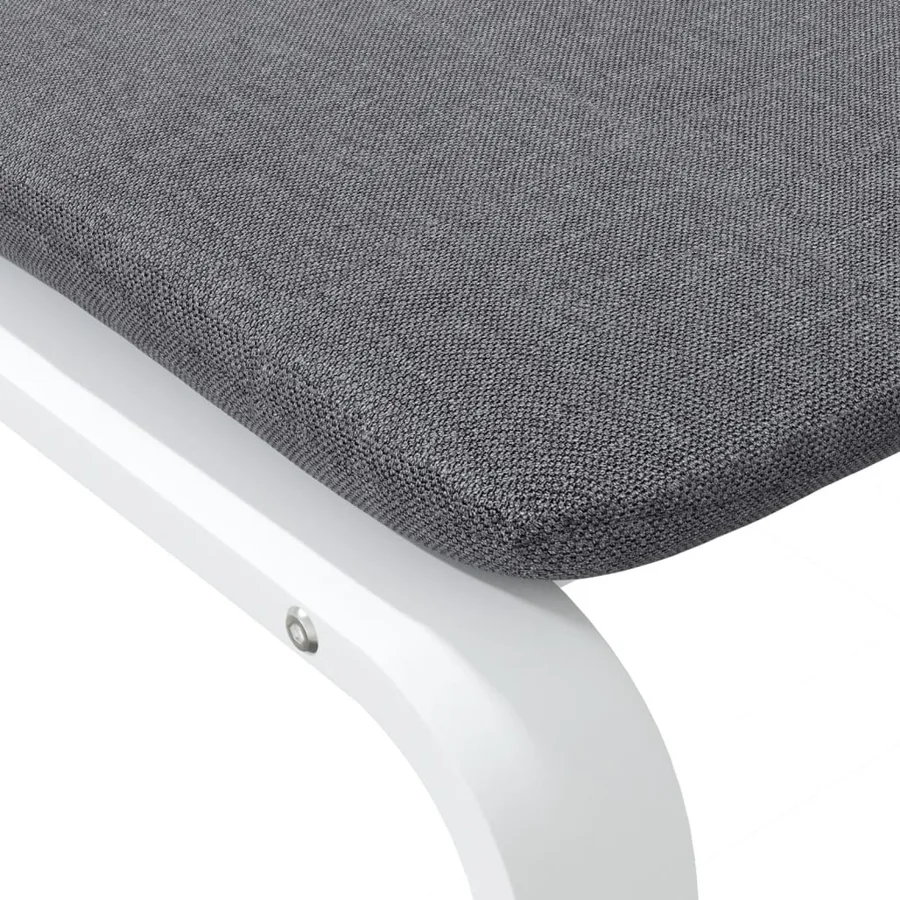 Repose-pied Gris foncé 51x41x40 cm Tissu - 7