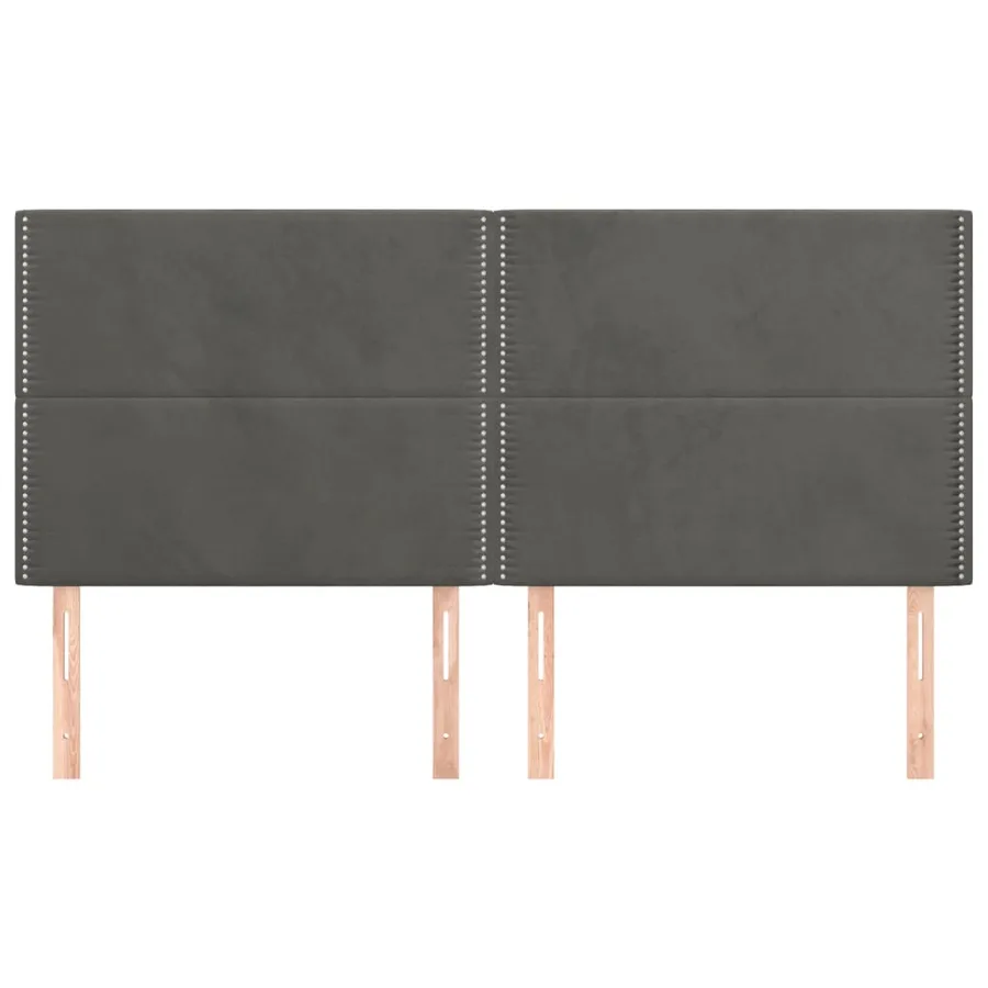 Tête de lit Gris foncé 180 x 5 x 118/128 cm Velours - 3