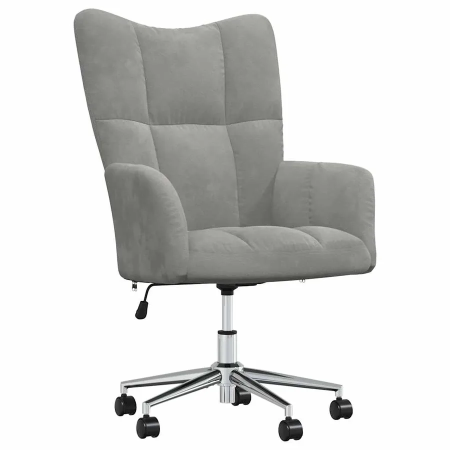 Chaise de relaxation Gris clair Velours - 2