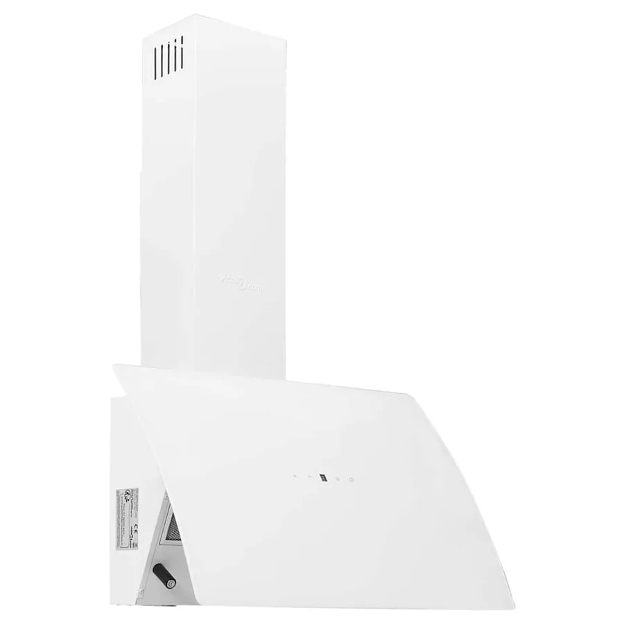 Hotte murale 60 cm Acier et verre trempé Blanc - 4