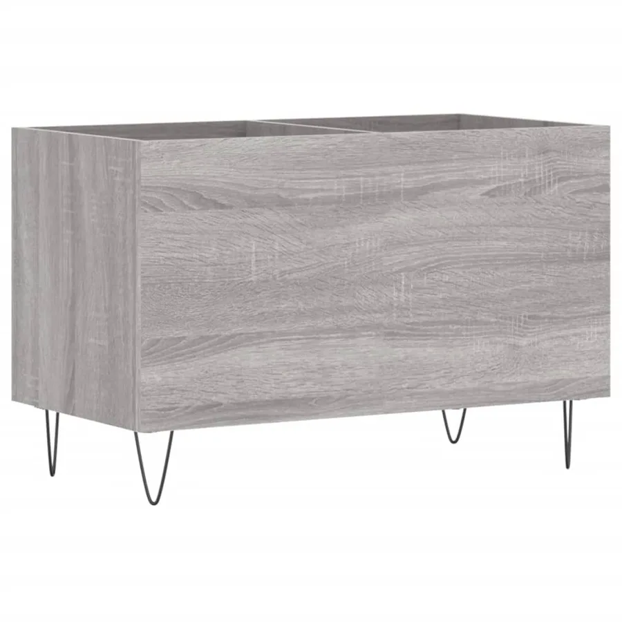 Armoire à disques sonoma gris 74,5x38x48 cm bois d'ingénierie - 2