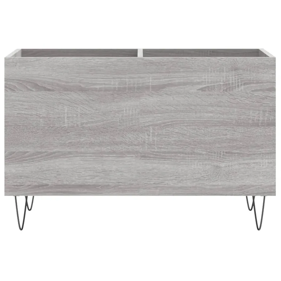 Armoire à disques sonoma gris 74,5x38x48 cm bois d'ingénierie - 4