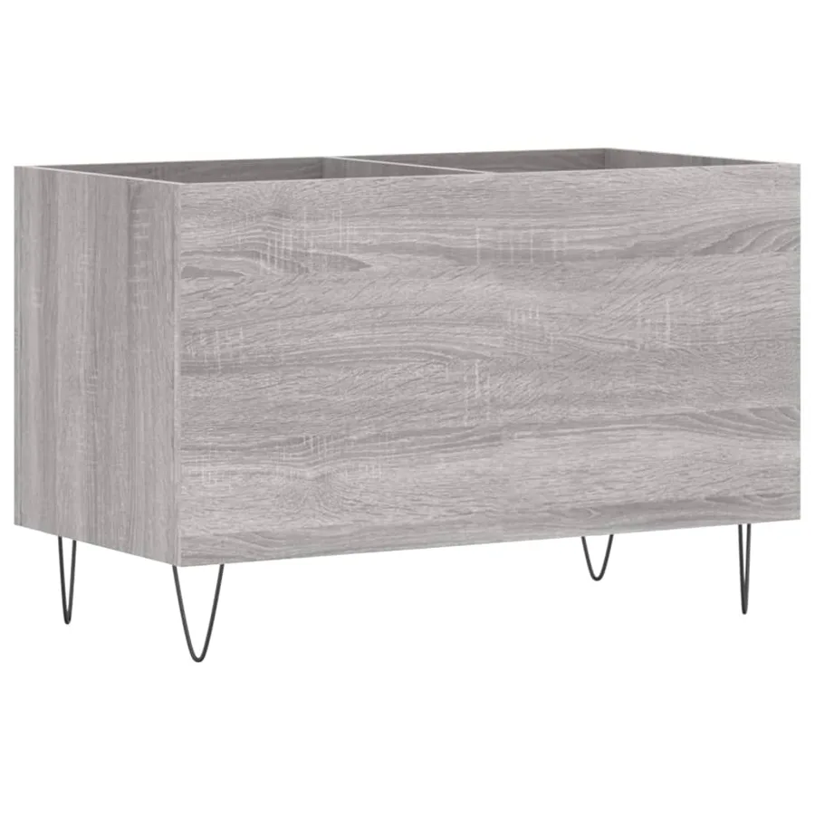 Armoire à disques sonoma gris 74,5x38x48 cm bois d'ingénierie - 6