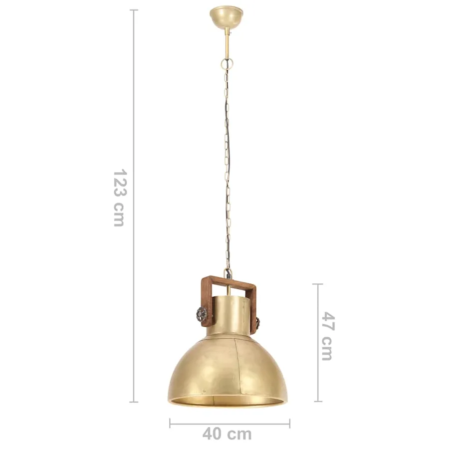 Lampe suspendue industrielle 25 W Laiton Rond 40 cm E27 - 11