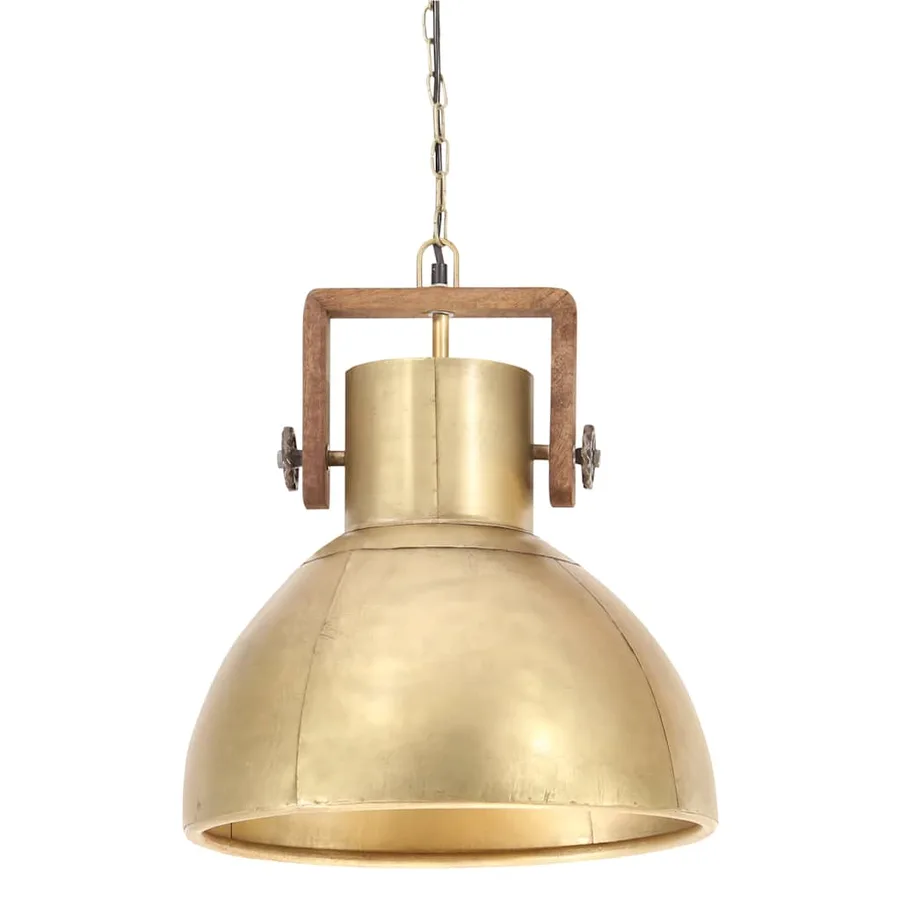 Lampe suspendue industrielle 25 W Laiton Rond 40 cm E27 - 5
