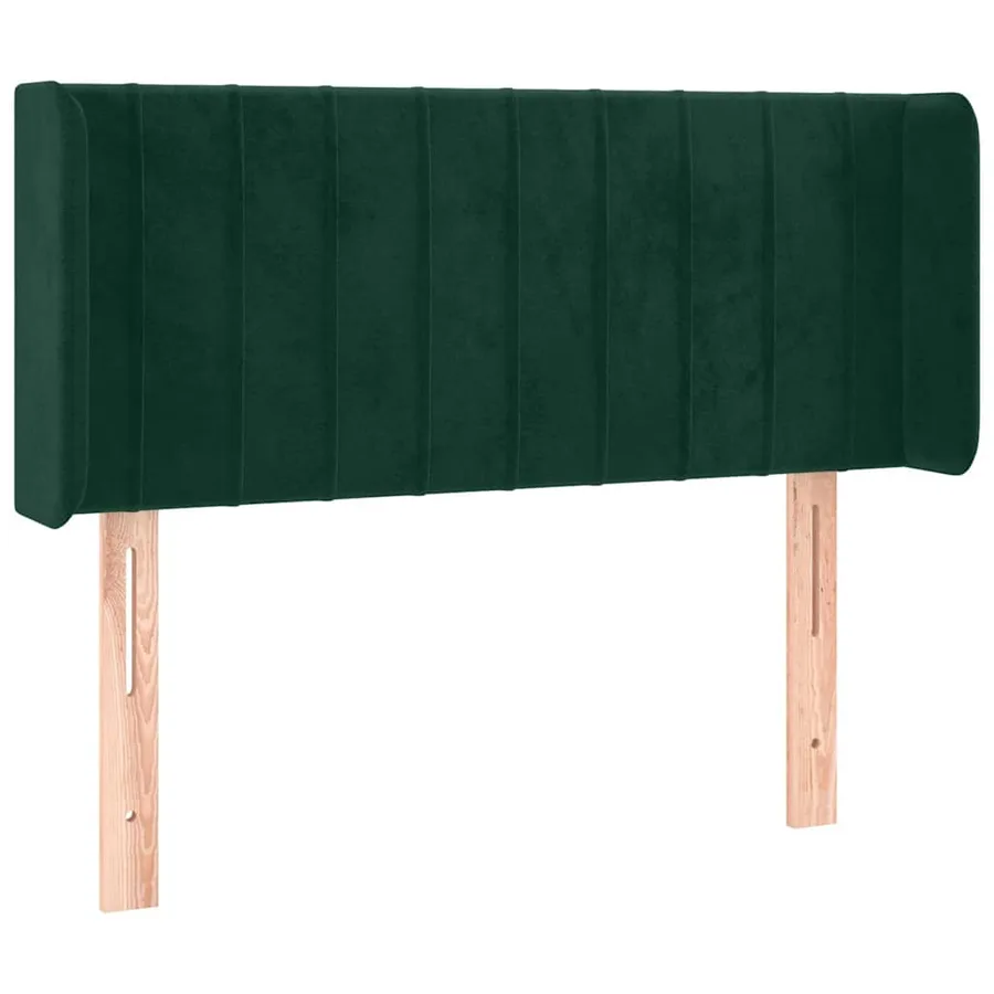 Tête de lit avec oreilles Vert foncé 83x16x78/88 cm Velours - 2
