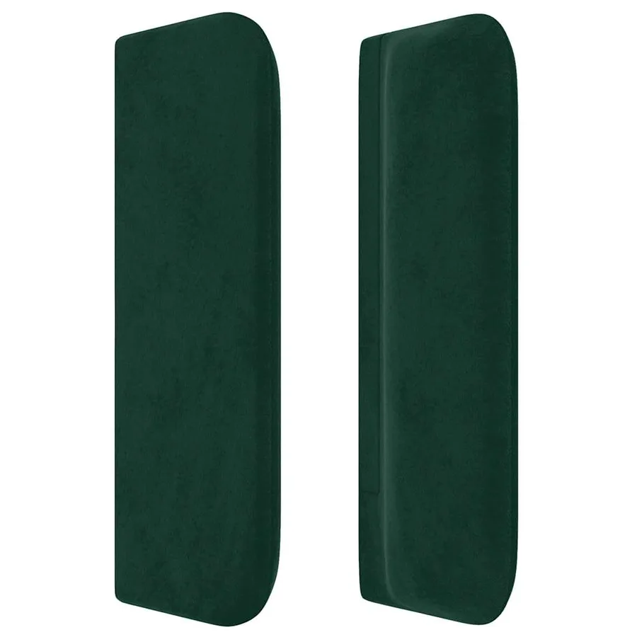 Tête de lit avec oreilles Vert foncé 83x16x78/88 cm Velours - 4