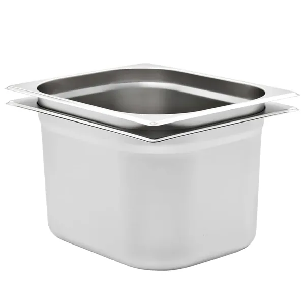 Récipients Gastronorm 2 pcs GN 1/2 200 mm Acier inoxydable