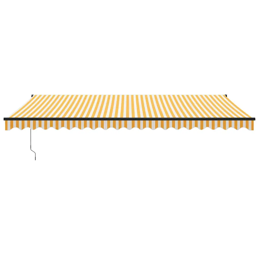 Auvent rétractable automatique jaune et blanc 5x3 m - 3