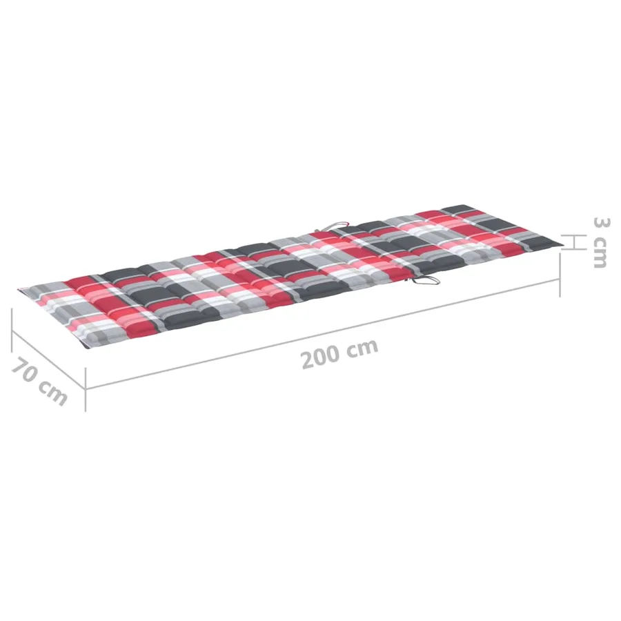 Chaise longue de jardin avec table et coussin Pin imprégné - 10