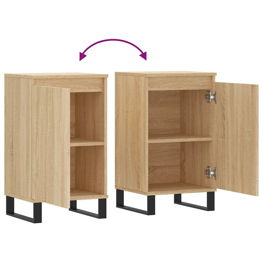 Buffet chêne sonoma 40x35x70 cm bois d'ingénierie - 10