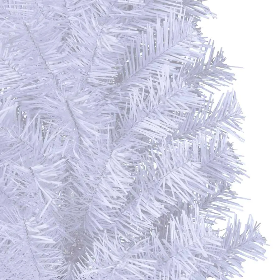 Arbre de Noël artificiel avec branches épaisses blanc 120cm PVC - 5