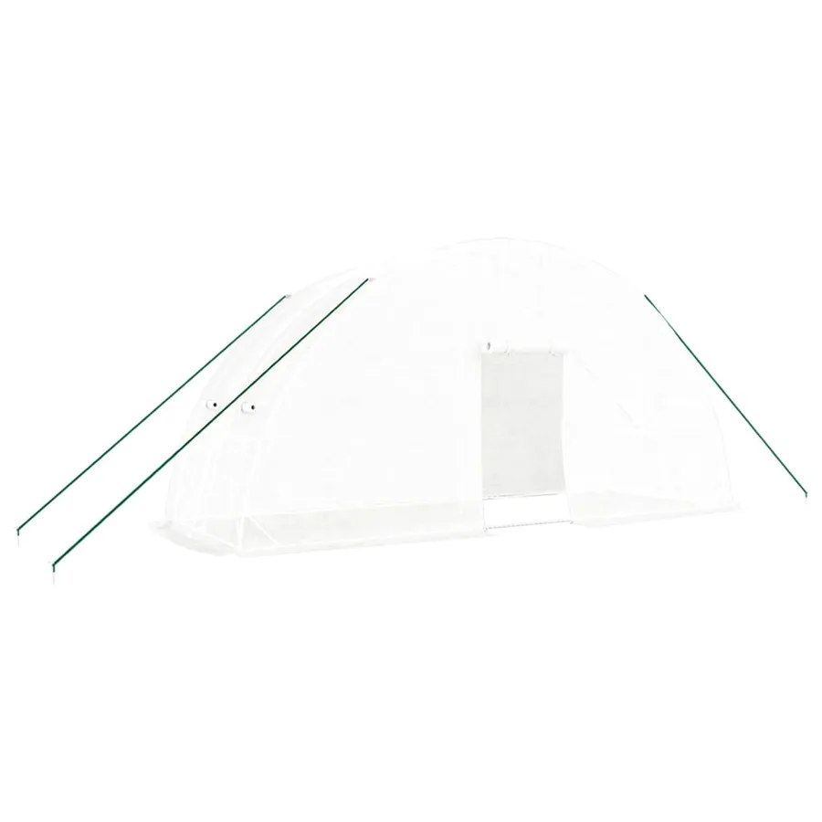 Serre avec cadre en acier blanc 12 m² 6x2x2,85 m - 2