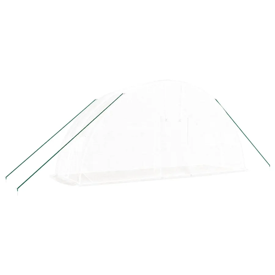 Serre avec cadre en acier blanc 12 m² 6x2x2,85 m - 3