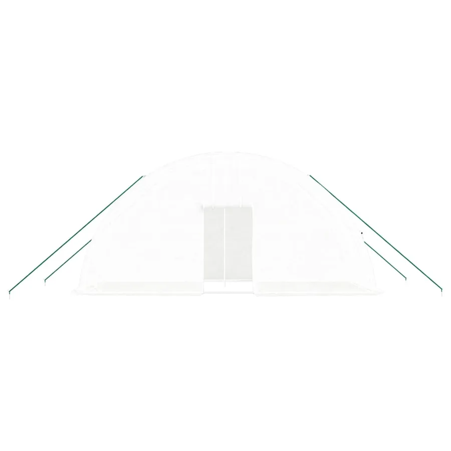 Serre avec cadre en acier blanc 12 m² 6x2x2,85 m - 4