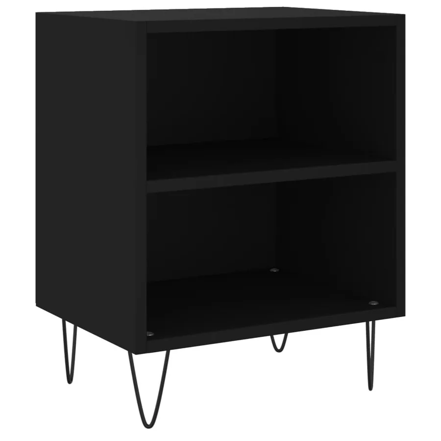 Tables de chevet 2 pcs noir 40x30x50 cm bois d'ingénierie - 4