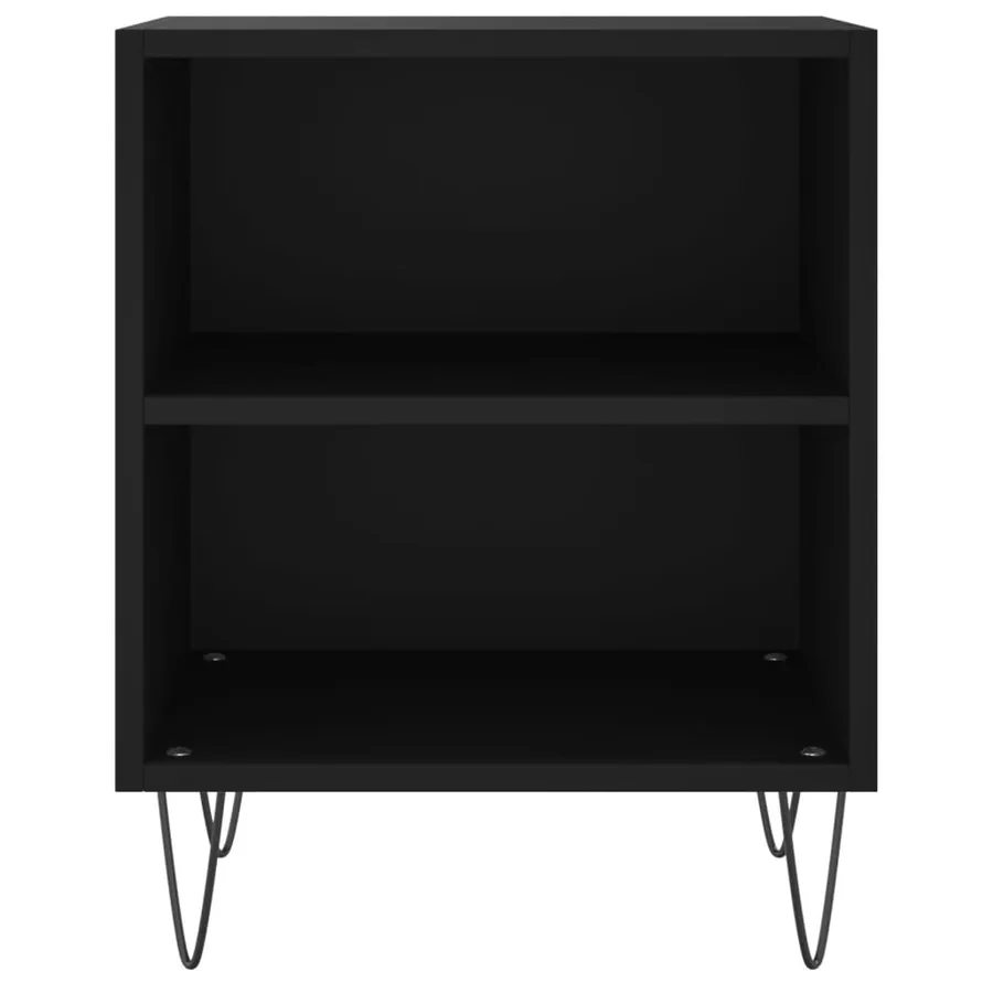 Tables de chevet 2 pcs noir 40x30x50 cm bois d'ingénierie - 5