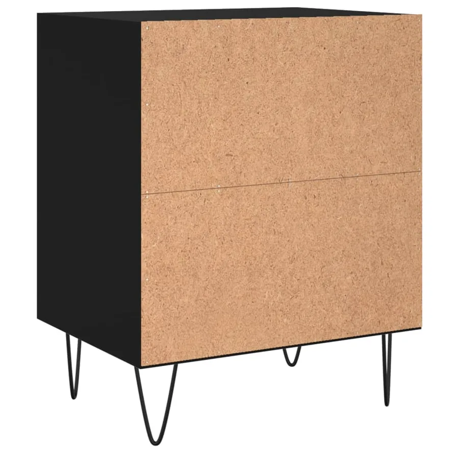 Tables de chevet 2 pcs noir 40x30x50 cm bois d'ingénierie - 7