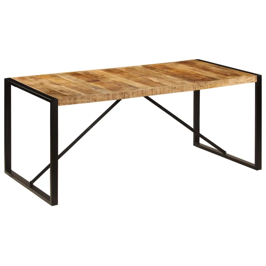 Table à manger 180x90x75 cm Bois de manguier massif - 8