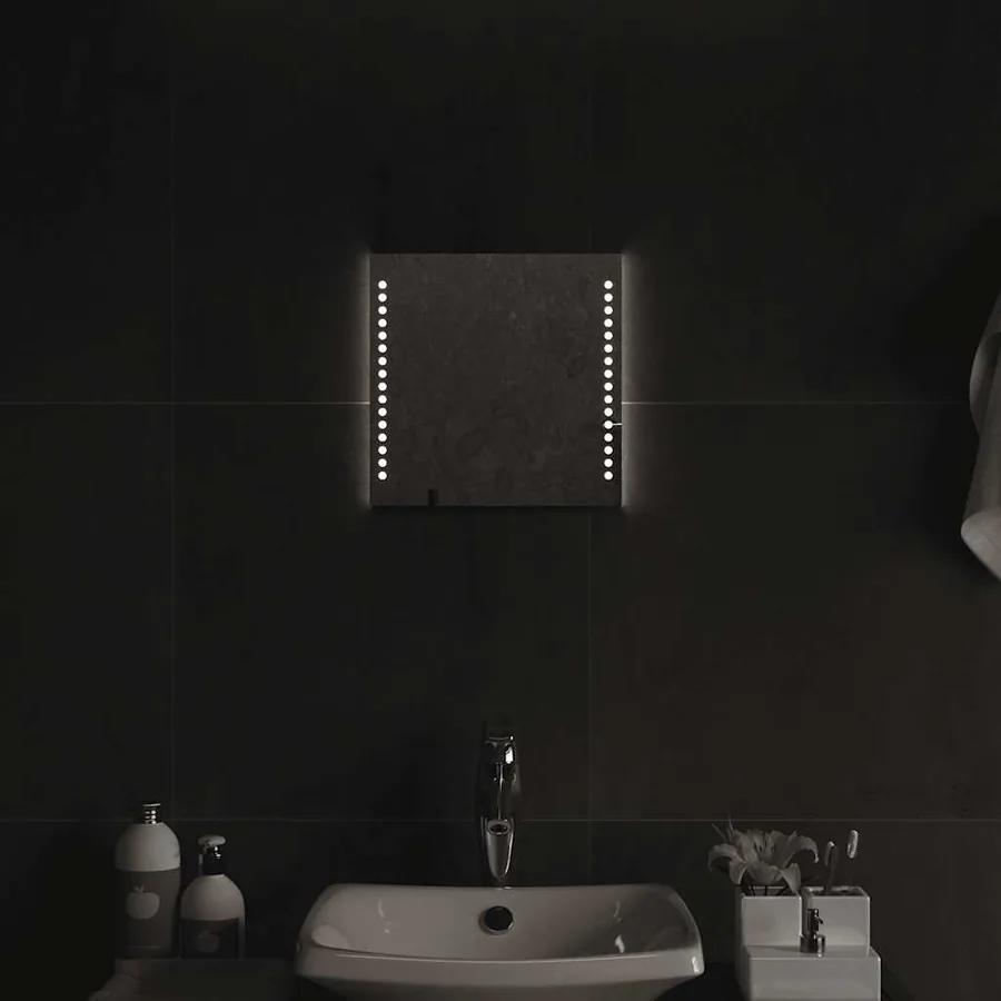Miroir de salle de bain à LED 30x30 cm