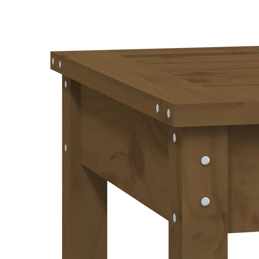 Banc de jardin marron miel 80x44x45 cm bois de pin massif - 6