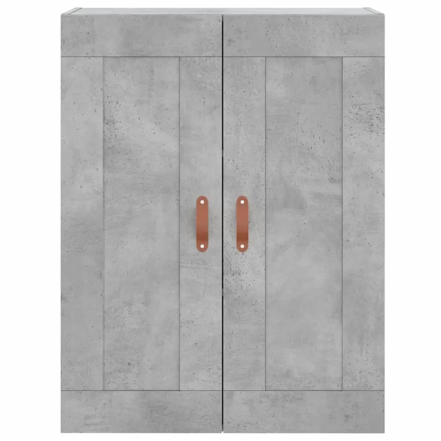 Buffet haut Gris béton 69,5x34x180 cm Bois d'ingénierie - 6