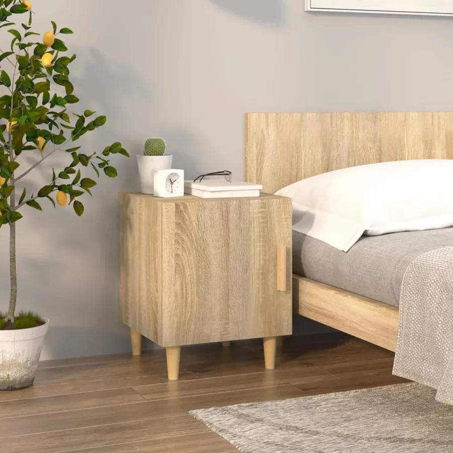 Tables de chevet 2 pcs Chêne Sonoma Bois d'ingénierie - 9