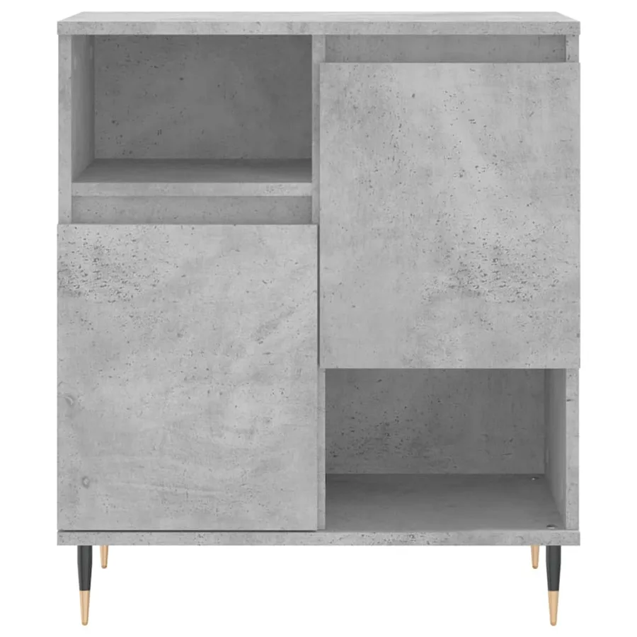 Buffets 3 pcs gris béton bois d'ingénierie - 6