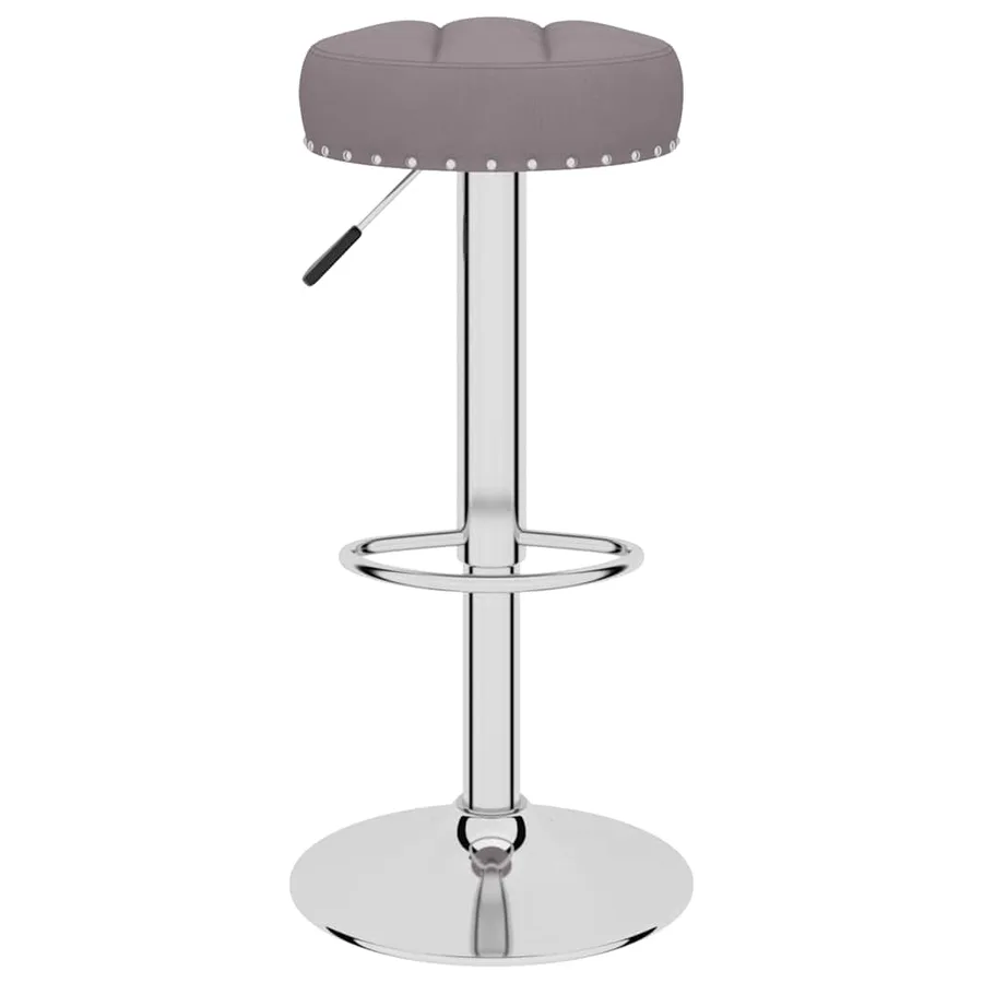 Tabourets de bar lot de 2 taupe tissu - 3