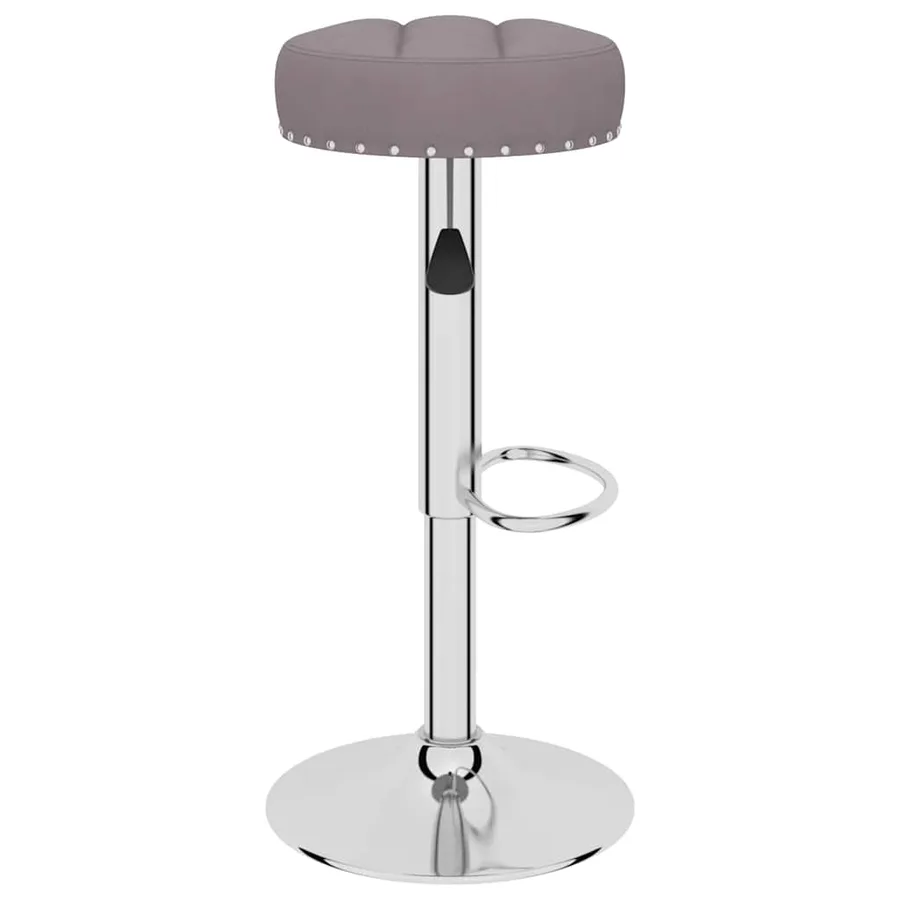 Tabourets de bar lot de 2 taupe tissu - 4